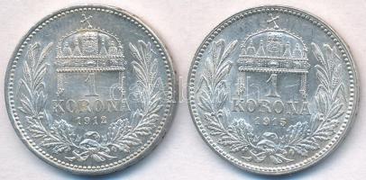 1912KB-1915KB 1K Ag "Ferenc József" (2x) T:1-
Adamo K5.1