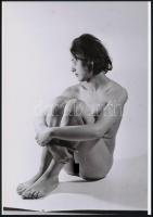 cca 1974 Szép emlékek, szolidan erotikus fényképek, 4 db vintage negatívról készült mai nagyítások, ...