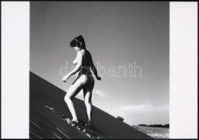 cca 1974 Szép emlékek, szolidan erotikus fényképek, 4 db vintage negatívról készült mai nagyítások, ...