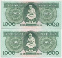 1983. november 10. 1000Ft "C" (2x) sorszámkövetők T:II szép, ropogós papír
