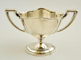 Ezüst (Ag.) tejszín kiöntő és cukortartó, jelzett, súlyozott, bruttó:197 g (2 db), m:10 és 8,5 cm