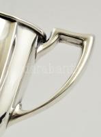 Ezüst (Ag.) tejszín kiöntő és cukortartó, jelzett, súlyozott, bruttó:197 g (2 db), m:10 és 8,5 cm