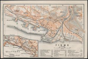 cca 1910 Fiume kisméretű térkép / Small plan of Fiume 16x10 cm
