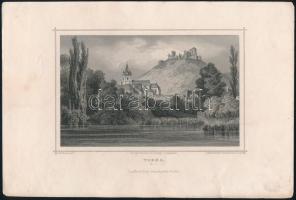 cca 1840 Ludwig Rohbock (1820-1883): Torna (Felvidék) acélmetszet / steel-engraving page size: 16x26 cm