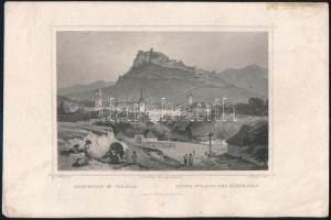 cca 1840 Ludwig Rohbock (1820-1883): Szepesvár és Szepesváralja (Felvidék) acélmetszet /  steel-engraving page size: 16x26 cm