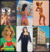 1977-2000 12 db különféle hölgyeket ábrázoló kártyanaptár, közte erotikusak