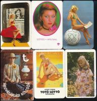 1977-2000 12 db különféle hölgyeket ábrázoló kártyanaptár, közte erotikusak