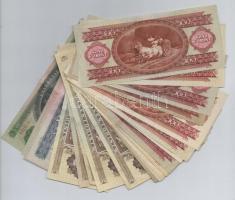 25db-os forint bankjegy tétel 10-20-50-100 forintos címletek T:II,III nagyrészt szép, ropogós papírr...