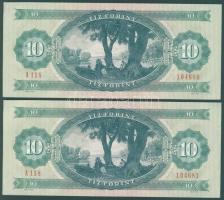 1975. 10Ft (2x) egymásutáni sorszámokkal T:II+