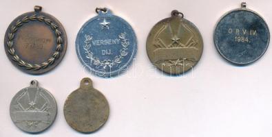 6db-os vegyes magyar díjérem tétel a szocialista időszakból, szalagok nélkül T:2