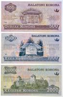 2012. 500K + 1000K + 2000K + 5000K + 10.000K + 20.000K  "Balatoni Korona", helyi pénz, min...