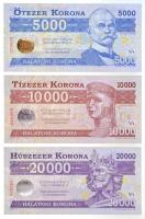2012. 500K + 1000K + 2000K + 5000K + 10.000K + 20.000K  "Balatoni Korona", helyi pénz, min...