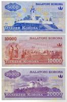2012. 500K + 1000K + 2000K + 5000K + 10.000K + 20.000K  "Balatoni Korona", helyi pénz, min...