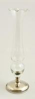 Hamilton ezüst (Ag.) váza üveg betéttel, jelzett, m:22 cm, bruttó:183 g