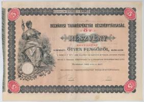 Budapest 1926. "Belvárosi Takarékpénztár Részvénytársaság" öt részvénye egyben 250P-ről (2...