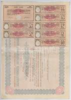 Budapest 1926. "Belvárosi Takarékpénztár Részvénytársaság" öt részvénye egyben 250P-ről (2...