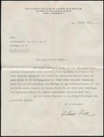 Julius von Pia (1887-1943 ) osztrák geológus, paleontológus,  saját kézzel írt levelezőlapja Szörényi Erzsébet (1904-1987) geológusnak és az ő válasza / Autograph letter of Austrian geologist Julius von PIa to his Hungarian colleague. And her reply.