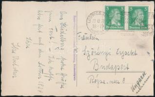 1929 Friedrich Voelcker (1872-1955) sebész orvos saját kezűleg írt képeslapja Szörényi Erzsébet (1904-1987) geológusnak / Autograph letter of Friedrich Voelcker doctor, chirurg to a Hungarian scientist