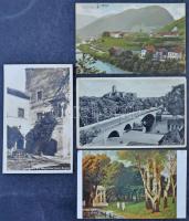 80 db RÉGI külföldi városképes lap, sok német, vegyes minőség / 80 pre-1945 European town-view postcards with many German, mixed quality