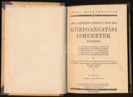 Amit a képesített iparosnak tudni kell közigazgatási ismeretek köréből 1-2. Szerk.: Moór Jenő, Dr. P...