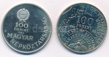 1980. 100Ft "Szovjet-magyar közös űrrepülés" eredeti, plombált, sérült MNB plasztiktokban ...