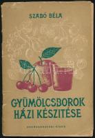 Szabó Béla: Gyümölcsborok házi készítése. Bp., 1956. Mezőgazdasági, 67 p. Fűzve, kiadói borítékban, a borítója szakadozott, de egyébként jó állapotban.