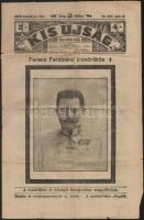 1914 Kis Ujság június 29-i száma, benne Ferenc Ferdinánd gyászjelentése és beszámoló a szarajevói merényletről, kissé viseltes állapotban, 4 p