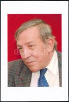 Antal Imre (1935-2008) aláírása őt ábrázoló fotólapon, 15x10 cm