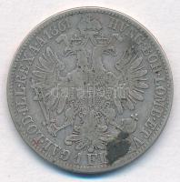 Ausztria 1861A 1Fl Ag "Ferenc József" T:3 kis szennyeződés
Austria 1861A 1 Florin Ag &quo...