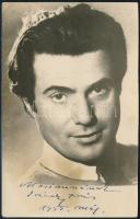 1955 Sárdy János (1907-1967) operaénekes, színész dedikált fotólapja, 14x9 cm