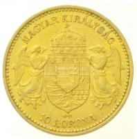 1897KB 10K Au "Ferenc József" (3,36g/0.900) T:2
Hungary 1897KB 10 Korona Au "Franz J...