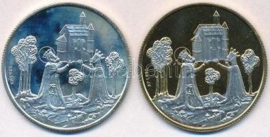 1994. "Patrona Hvngariae / Karácsony" Ag (15,67g/0.925/38,61mm) és részben aranyozott Ag (...