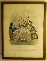 Párizsi divat lithokép 29x22cm keretben
