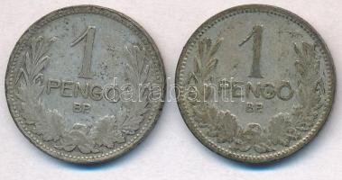 1926-1927. 1P Ag (2x) T:2-,3 patina