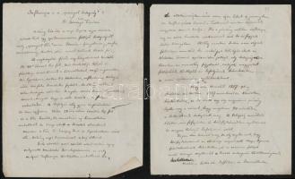 cca 1918 dr. Szörényi Tivadar orvos: Influenza e a spanyol betegség. Eredeti, kéziratos, megjelent közlemény 12 beírt oldal