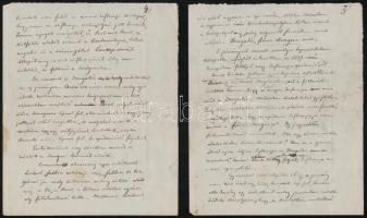 cca 1918 dr. Szörényi Tivadar orvos: Influenza e a spanyol betegség. Eredeti, kéziratos, megjelent k...