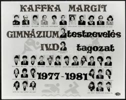 cca 1980 Budapest, 2 db kistabló nevesített portrékkal, 24x30 cm