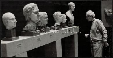 cca 1970 Magyar Alfréd 2 db feliratozott vintage fotóművészeti alkotása, az egyik kasírozva, 39x28,5...