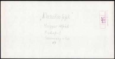 cca 1970 Magyar Alfréd 2 db feliratozott vintage fotóművészeti alkotása, az egyik kasírozva, 39x28,5...