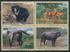 Endangered animals block of 4, Veszélyeztetett fajok négyestömb