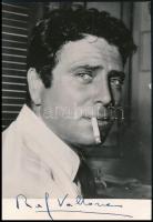 Raf Vallone (1916-2002) olasz színész aláírt fotólapja, 15x10 cm / Autograph signature of Raf Vallone Italian actor, 15x10 cm