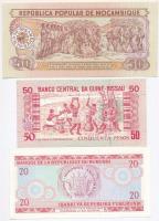 Mozambik 1986. 50M + 1990. Bissau-Guinea 1990. 50P + Burundi 1991. 20Fr T:I
Mozambique 1986. 50 Met...