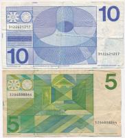 Hollandia 1968. 10G + 1973. 5G "Joost van den Vondel" T:III kis szakadás
Netherlands 1968...