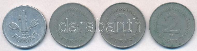 1946. 1Ft Al "Kossuth-címer" + 1950. 2Ft Cu-Ni + 1951. 2Ft Cu-Ni (2x) T:2,2-