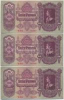 1930. 100P (3x) sorszámkövetők, csillagos sorozatszámmal T:II