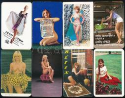 1973-2013 12 db hölgyeket ábrázoló kártyanaptár, közte erotikusak