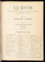 1933 Uj Idők. XXXIX. évfolyam. I-II. félév. (Teljes.) Szerk.: Herczeg Ferenc. Kiadói egészvászon-köt...