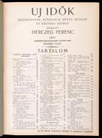 1933 Uj Idők. XXXIX. évfolyam. I-II. félév. (Teljes.) Szerk.: Herczeg Ferenc. Kiadói egészvászon-köt...