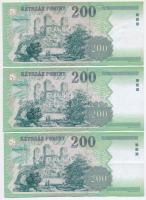 2003. 200Ft "FB" + 2004. 200Ft "FB" + 2005. 200Ft "FA" + 2006. 200Ft &...