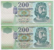 2003. 200Ft "FB" + 2004. 200Ft "FB" + 2005. 200Ft "FA" + 2006. 200Ft &...